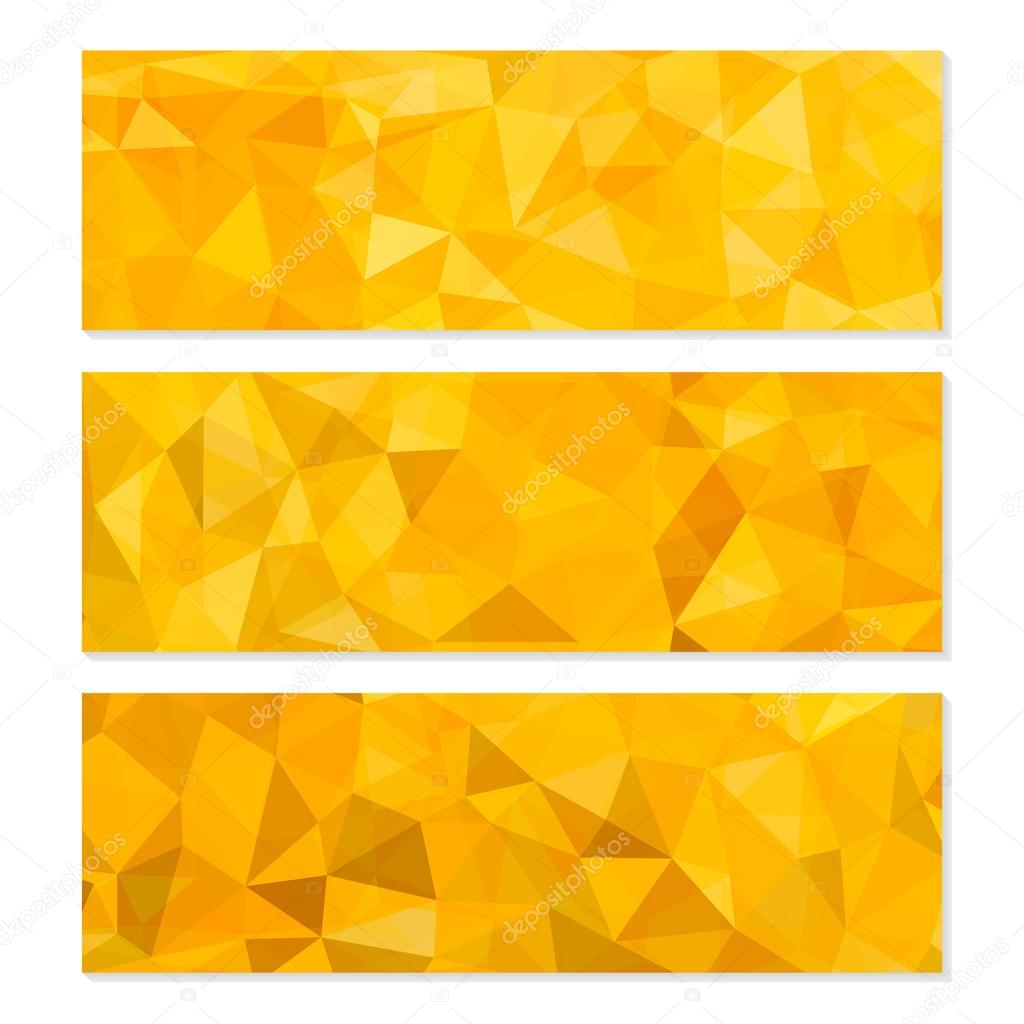 Set of Abstract Geometric Polygonal Backgrounds.