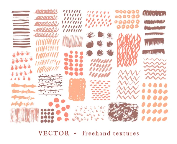 Set creative freehand textures. — Stock Vector