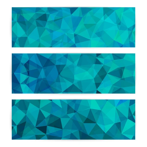 Reihe abstrakter geometrischer polygonaler Hintergründe. — Stockvektor