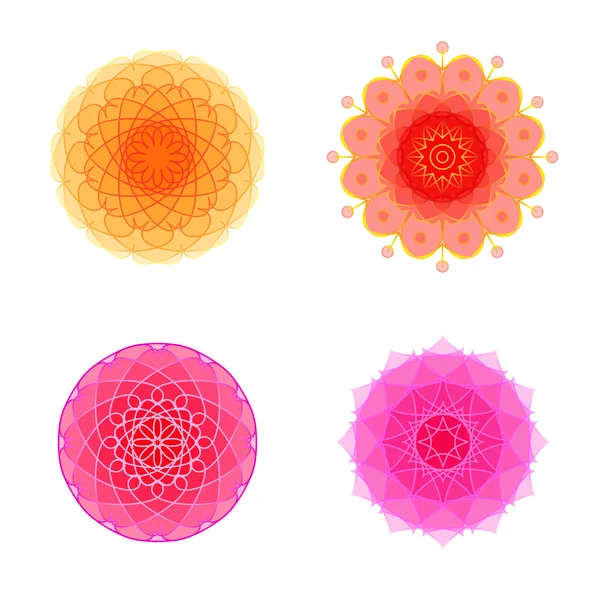 Sieraad ronde set met mandala — Stockvector