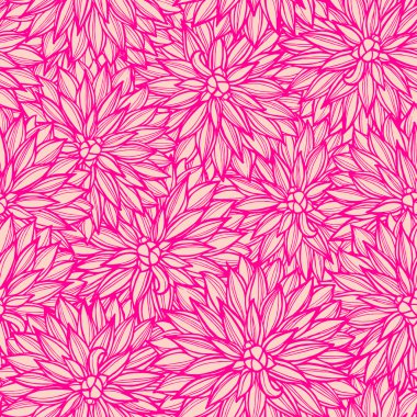 Çiçekler Dahlia ile Seamless Modeli.