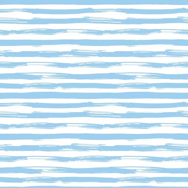 Vector seamless pattern with blue brush strokes. Striped background inspired by navy uniform — Stock Vector