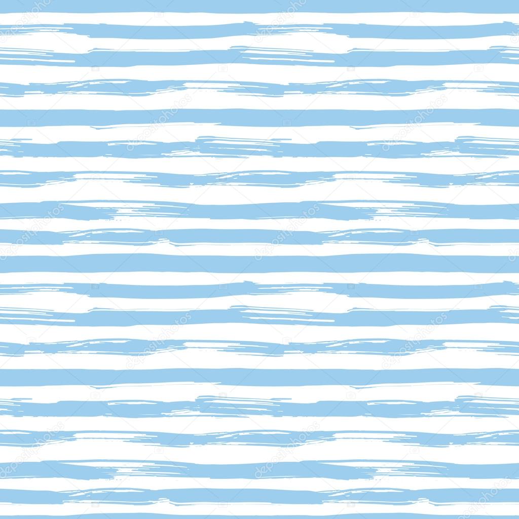 Vector seamless pattern with blue brush strokes. Striped background inspired by navy uniform