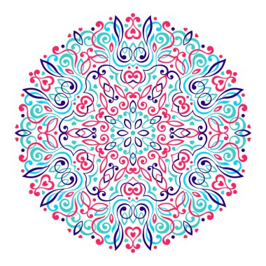 Soyut çiçek Mandala. Dekoratif etnik unsur tasarımı için.