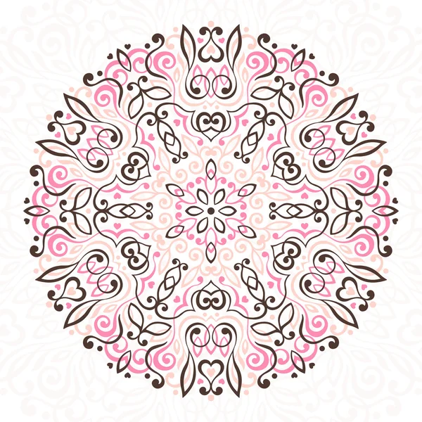 Mandala Flor Abstracto. Elemento étnico decorativo para el diseño . — Archivo Imágenes Vectoriales