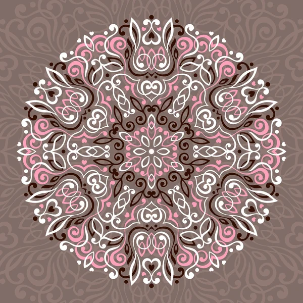 Abstrakt blomma Mandala. Dekorativa etniska element för design. — Stock vektor