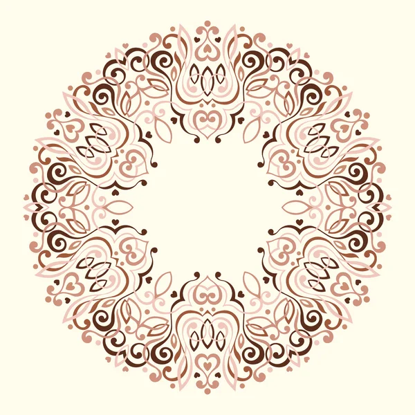 Abstracte sierlijke Mandala. Decoratief frame voor ontwerp. — Stockvector