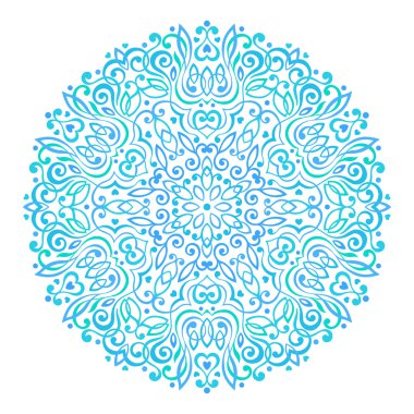 Soyut çiçek Mandala. Dekoratif etnik unsur tasarımı için.