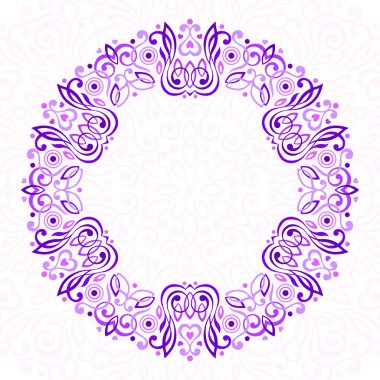 Soyut süslü Mandala. Dekoratif çerçeve tasarımı için.