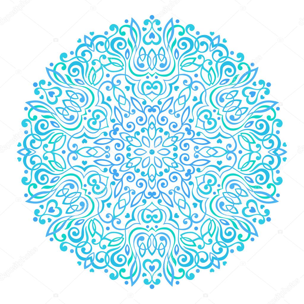 Abstract Flower Mandala. Decorative ethnic element for design.