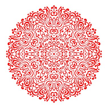 Soyut çiçek Mandala. Dekoratif etnik unsur tasarımı için.