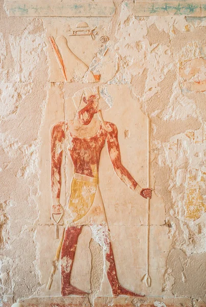 Полегшення Фараона Храмі Цариці Хатшепсут Дейр Ель Бахарі Єгипет Африка — стокове фото