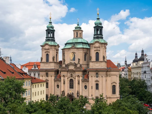Igreja Saint Nicolas Czechoslovak Hussite Praça Cidade Velha Praga República — Fotografia de Stock