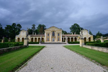 Andrea Palladio 'nun Villa Maser ya da Villa Barbaro Rönesans Binası Dış mimarisi