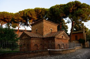 Ravenna, İtalya - 29 Eylül 2025: Galla Placidia 'nın Anıt Mezarı