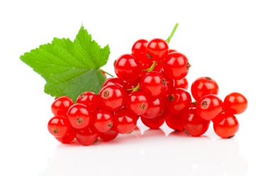 Frenk üzümü yakın çekim üzerinde beyaz izole