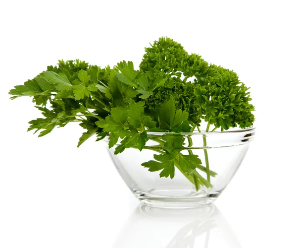 Fresh parsley on white background — Stock Photo, Image