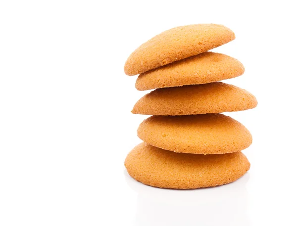 Cookies, Stack av cookies. Isolerade — Stockfoto