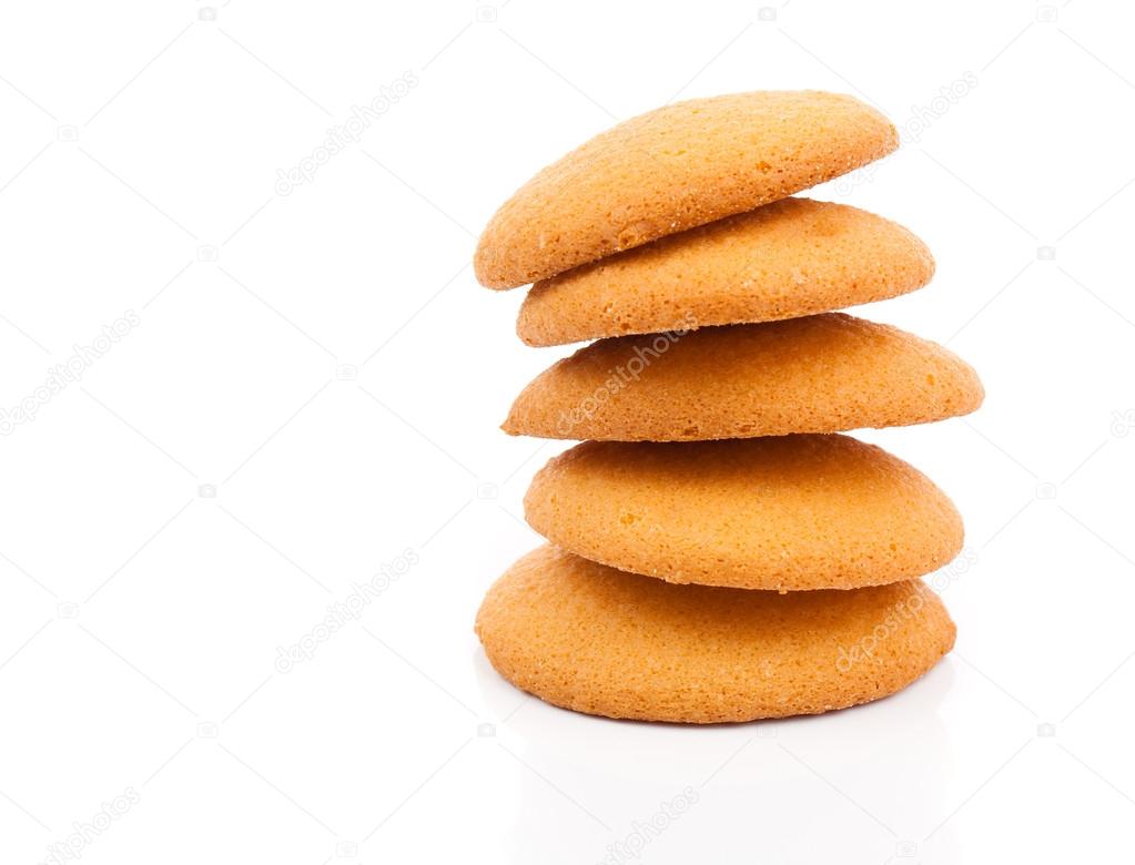 cookies,Stack of cookies. Isolated