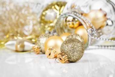 Soyut arkaplanda Noel süslemesi