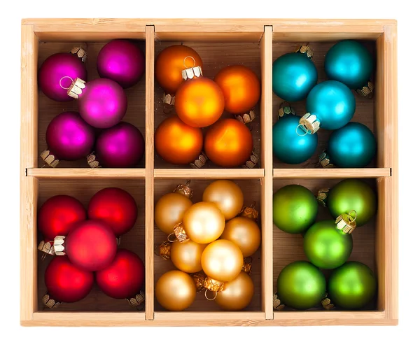 美しいパッケージ クリスマス ボール、クローズ アップ — ストック写真