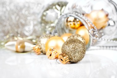 Soyut arkaplanda Noel süslemesi