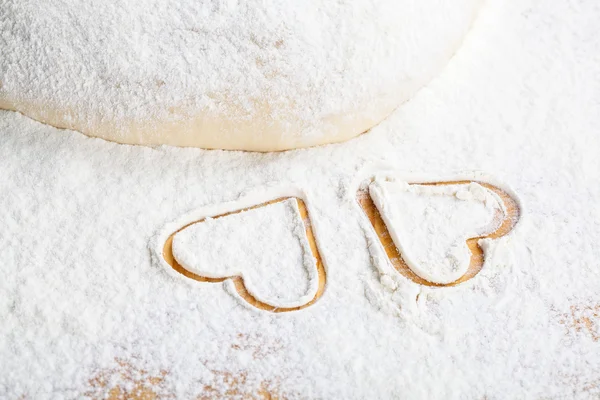 Two Heart of flour — Stock Photo, Image