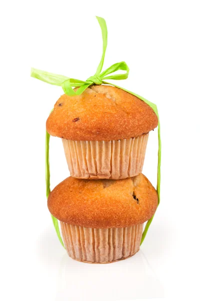 Söta muffins isolerade — Stockfoto