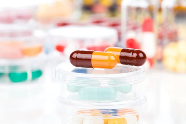 Colorful medical capsules — Stock Photo, Image