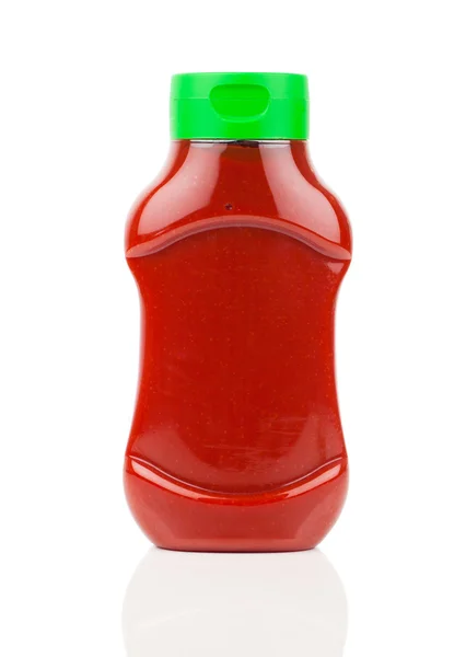 Frasco de ketchup isolado sobre fundo branco — Fotografia de Stock