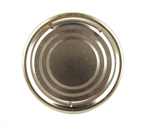 Lid or Base of Food Tin Can, isolated on white background — Stock Image Lid or Base of Food Tin Can, isolated on white background Royalty Free Stock Photos
