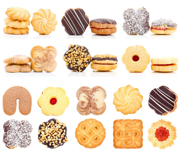 Cookies Collection Set, isolated on white background — Stock Photo, Image