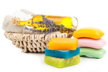 Spa hala hayat el yapımı Sabunlar, lavanta çiçek ve yağ,