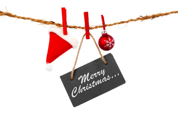 Christmas decoration isolated over white background — Stock Photo, Image