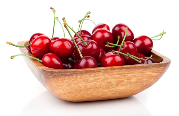 Cereza dulce, aislada sobre fondo blanco — Foto de Stock