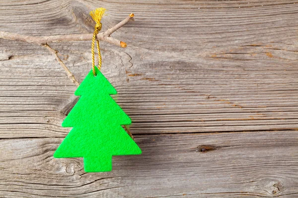 Χριστούγεννα διακόσμηση σε ξύλο φόντο, με ελεύθερο χώρο για σας — Φωτογραφία Αρχείου