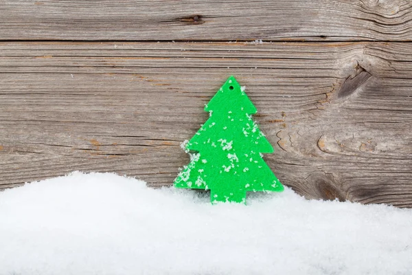 Juldekoration på trä bakgrund, med utrymme för dig — Stockfoto