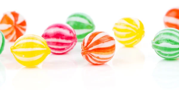 Colored candies isolated on white. — Stock Photo, Image