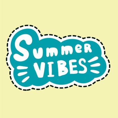 Bulut şekilli arka planda el çizimi yaz titreşimleri