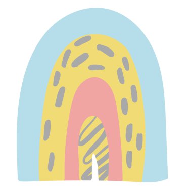 İç gökkuşağı. Soyut modern çizim. Moda vektörü