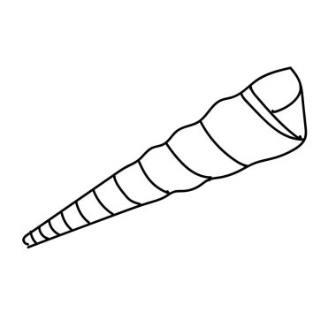 Deniz kabuğu vektör çizimi beyaza izole edildi