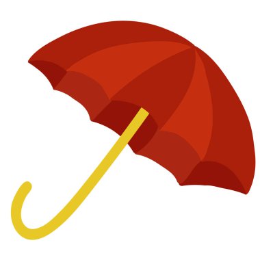 Beyaz arkaplanda kırmızı açık şemsiye izole.