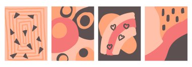 Soyut trend vektör çizimi. Modern posterler.