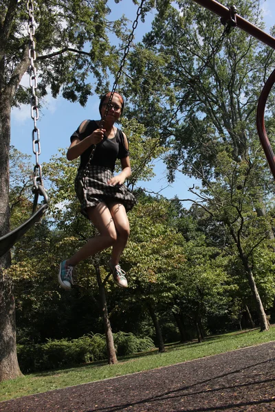 Playing On Swing — Stock Photo, Image