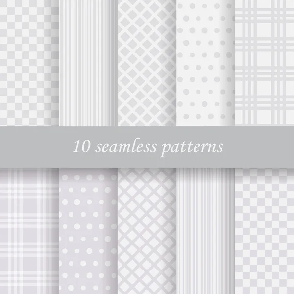 10  seamless patterns — Stock Vector