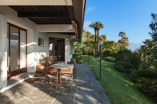 Veranda of a mountain home — Stock Photo, Image