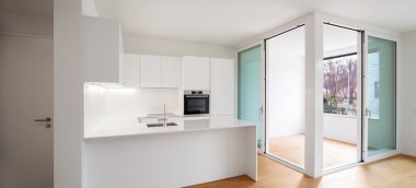 modern daire iç mutfak