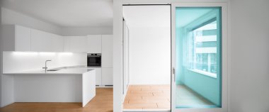 modern daire iç mutfak