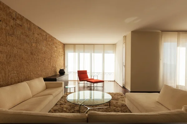 Furnished house design, living room — Stock Photo, Image