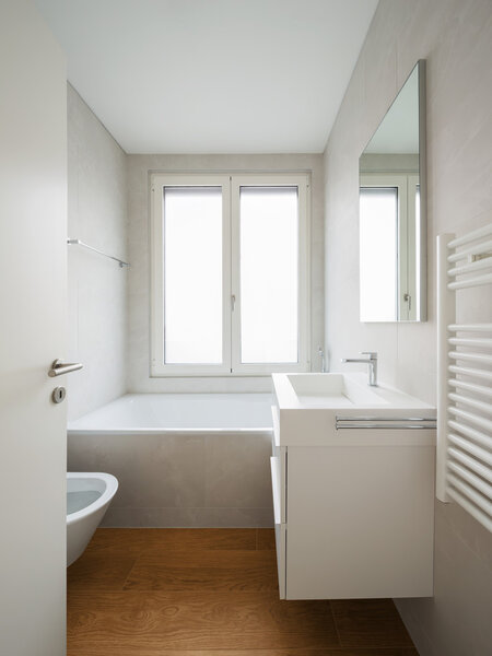 Interior of modern apartment, bathroom